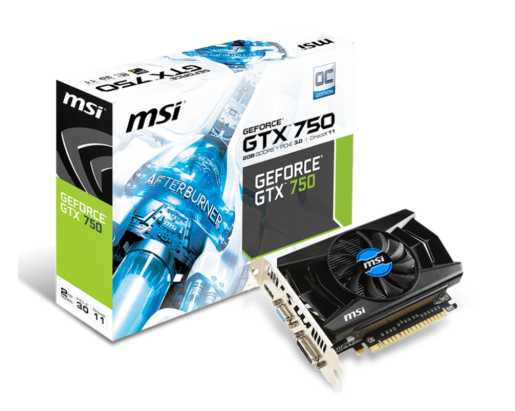 Vaizdo rezultatas pagal užklausą „MSI GeForce® GTX 750 Ti OC V1“