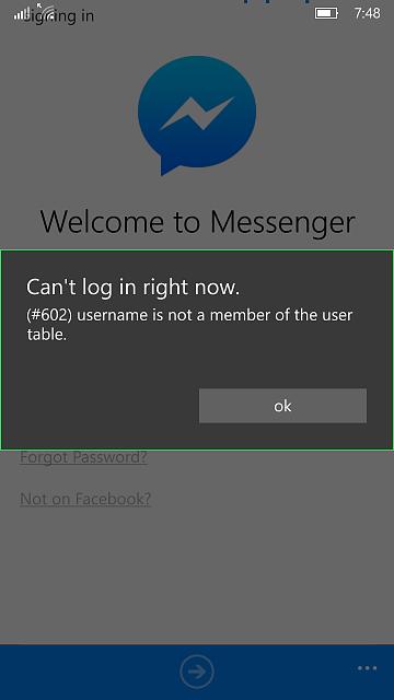 Image result for messenger can't login right now