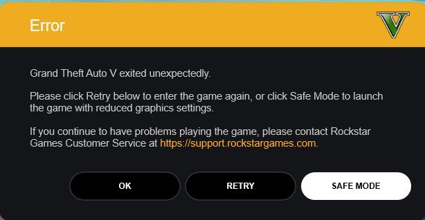 Vaizdo rezultatas pagal užklausą „gta v exited unexpectedly fix steam“