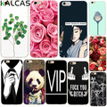 Kalcas Cool Girl цветок розы завод чехол для iPhone 7 6 6 S 4.7 ''5 5S 5SE Капа принципиально силиконовые программный телефон Сумки В виде ракушки Coque