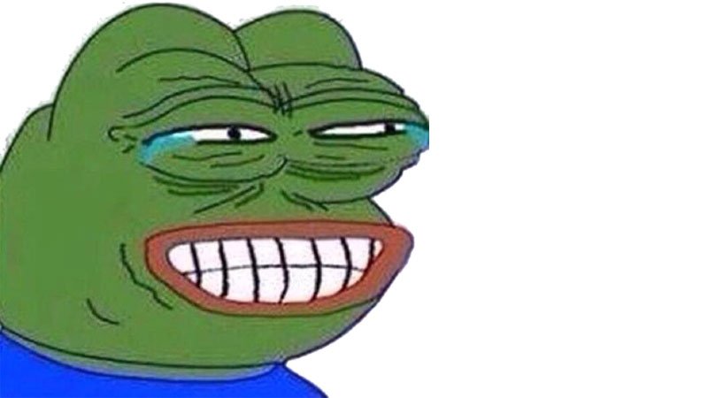 Image result for laughing pepe