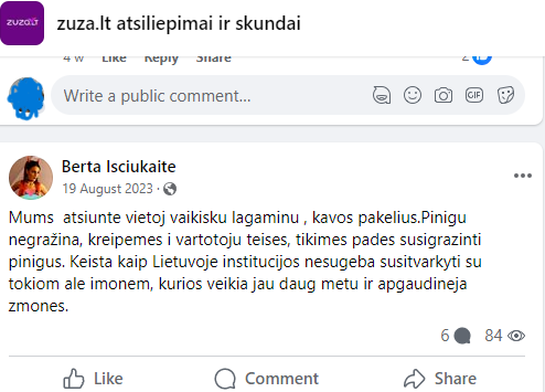 zuza.lt atsiliepimai ir skundai _ Facebook - Google Chrome 2_18_2024 12_37_44 PM.png